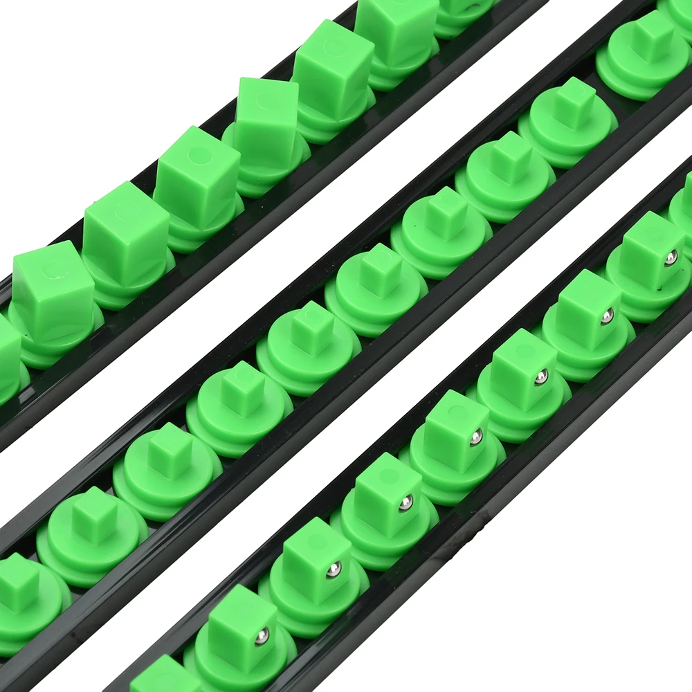 1/4 3/8 1/2 Premium Steckschlüsselhalterung mit 360° Drehfunktion ° Drehbarer Steckdosenorganizer mit Gleitständer und Schienenhalterung für Werkzeuge – Detail 16