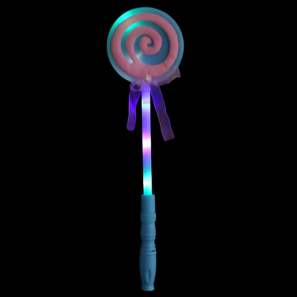 Colorful Kids Toy Princess Wand LED Lollipop Lamp Toys Light Up Flash Light Stick Lollipop Fairy Wand Glow Stick Lollipop Stick