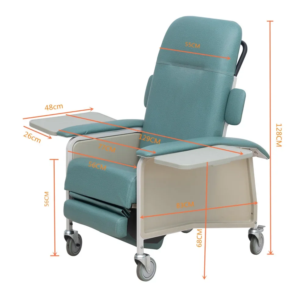 position manual dining table residential nursing home ergonomic recliner care reclining chairs for elderly