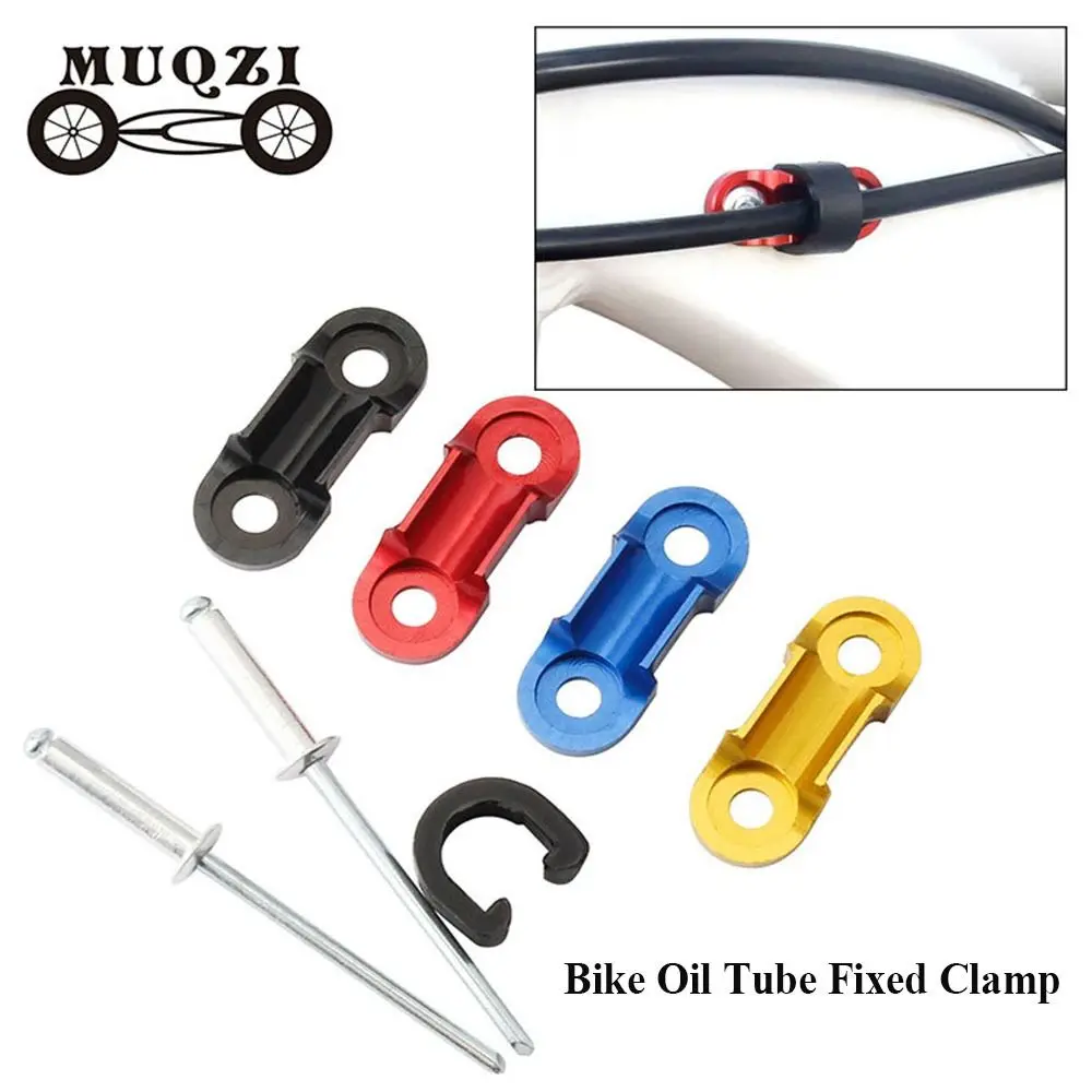 

1set Black Brake Cable Set Bike Oil Tubes Fixed Clamp Frame Buckle Tube Clip Guide Conversion Trap Adapter