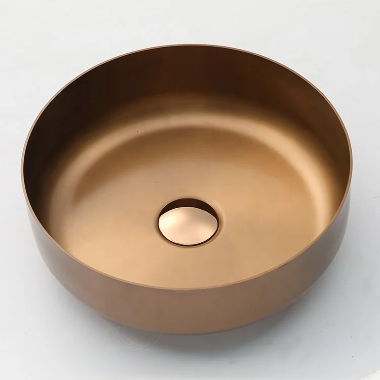 Dark grey stainless steel bathroom countertop (b & k precision) desktop No. 18 countertop wash basin design