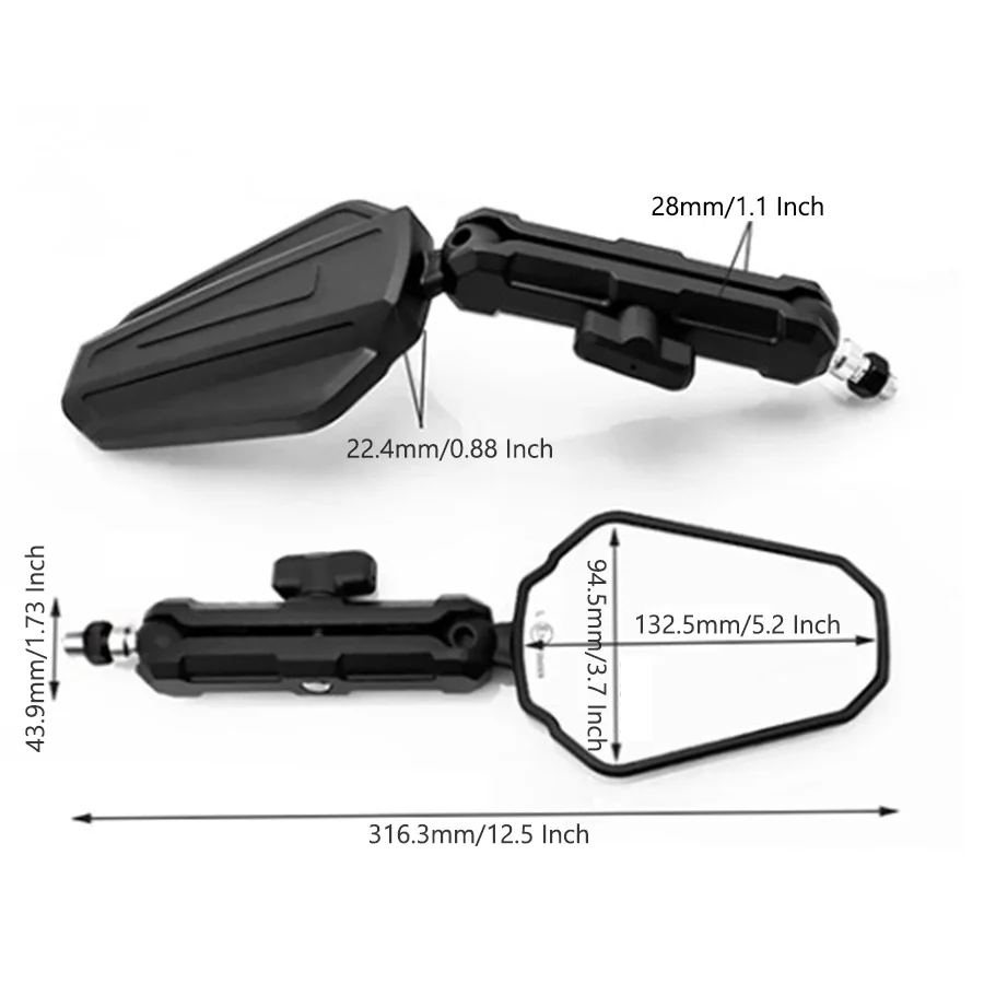 

High Quality Universal Motorcycle Foldable Rear View Mirror