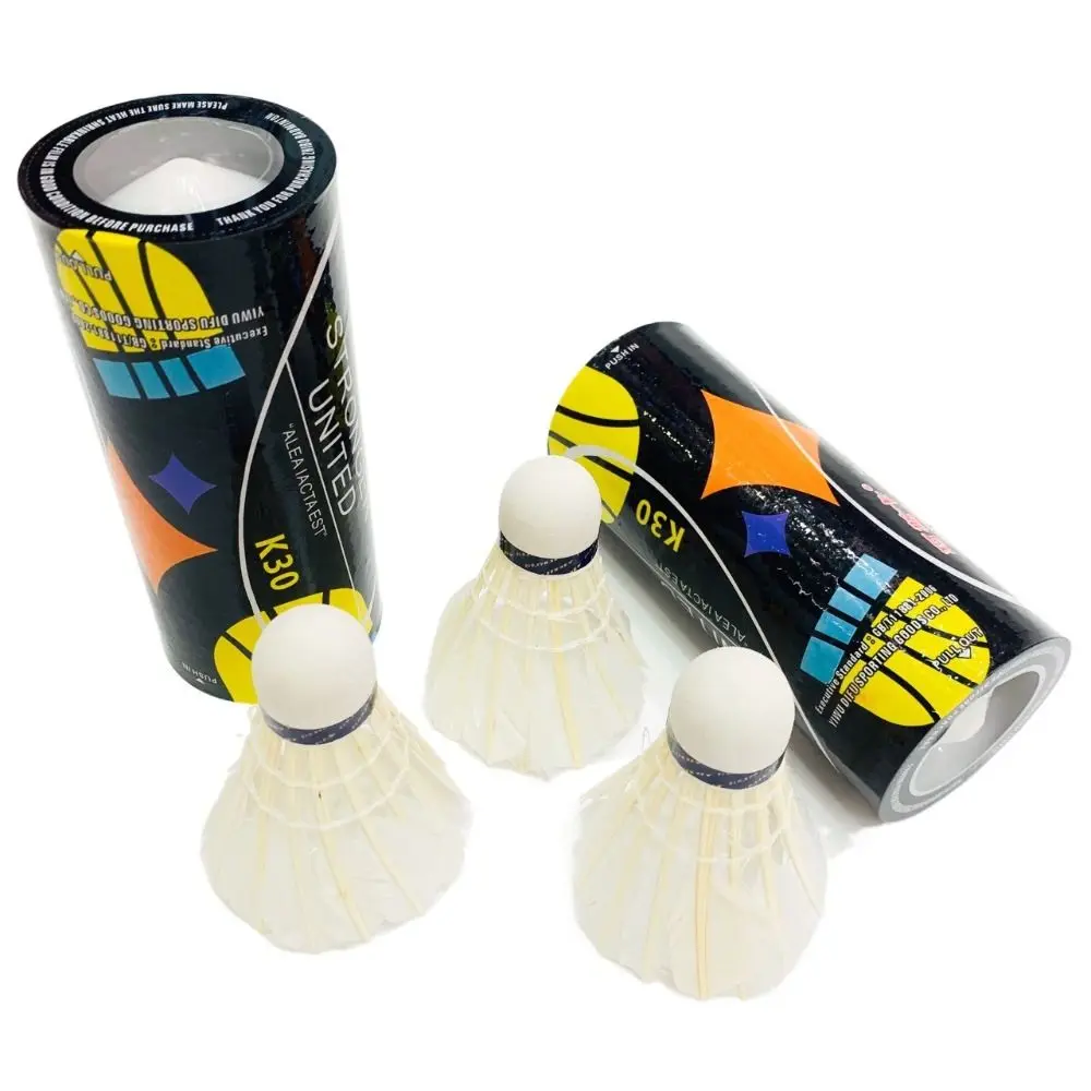 

High Speed Badminton Practice Ball Duck Feather White Shuttlecock Foam Head Hard Ball Badminton Training Ball Beginners