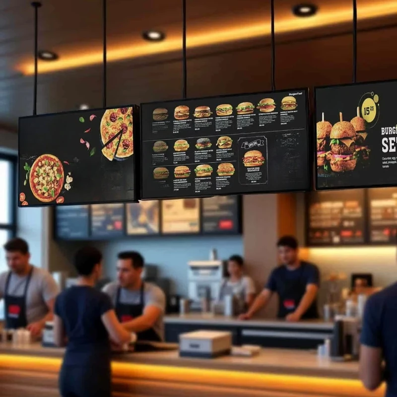 Nuevo Tablero de menú digital de 50 pulgadas pantalla LCD de publicidad control remoto CMS restaurante soporte de pared gratis