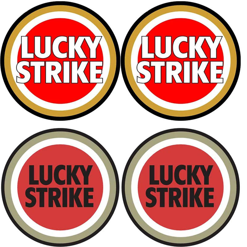 Hot Sell Lucky Strike Car Decal Motorcycle Bumper Trunk Laptop Window PVC Decals High Quality Car Decoration