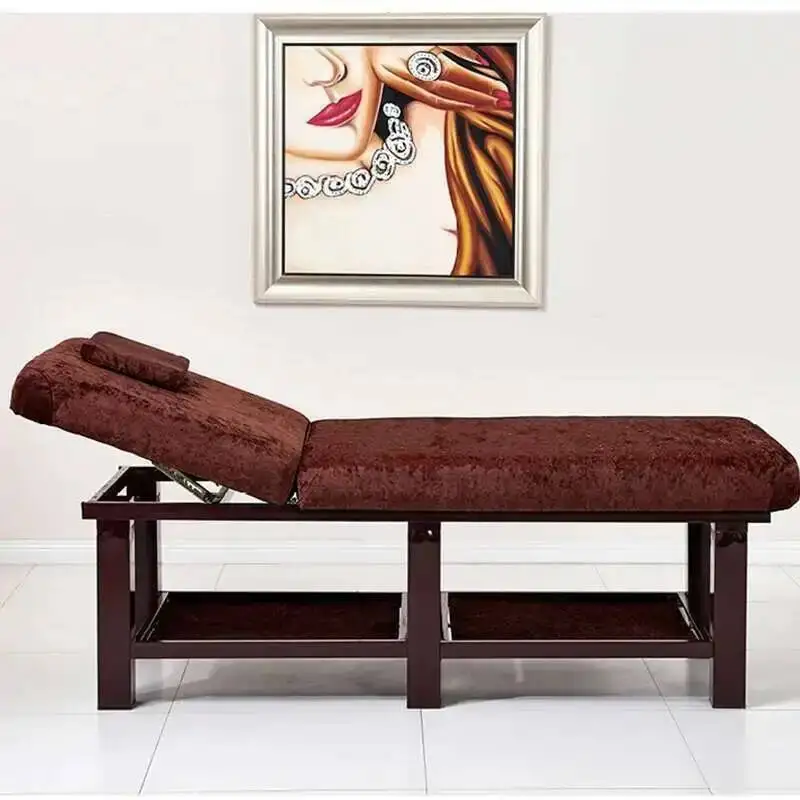 

Esthetician Facial Massage Spa Table Portable Multifunction Foldable Bed Velvet Full Body Cama Dobravel Beauty Furniture MQ50MB