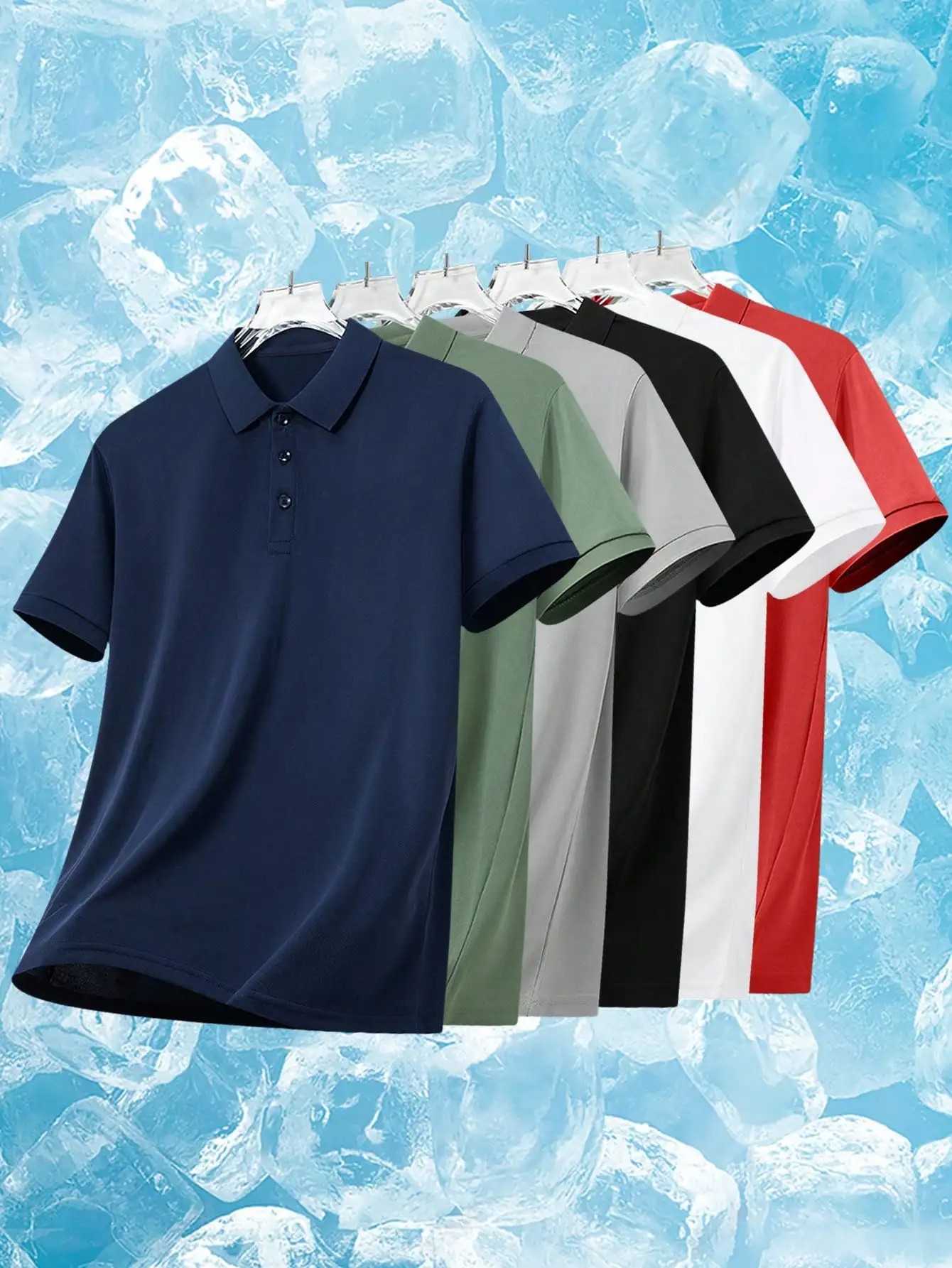 

Men's Breathable Short Sleeve Polo Shirt for Summer Outdoor Casual Wear