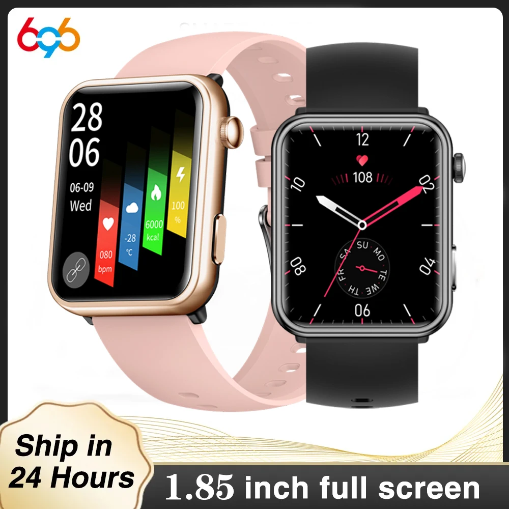 2023 New Men 1.85 Inch Blue Tooth Call Smart Watch Sports Fitness Heart Rate Waterproof Bracelet Music Weather Women Smartwatch