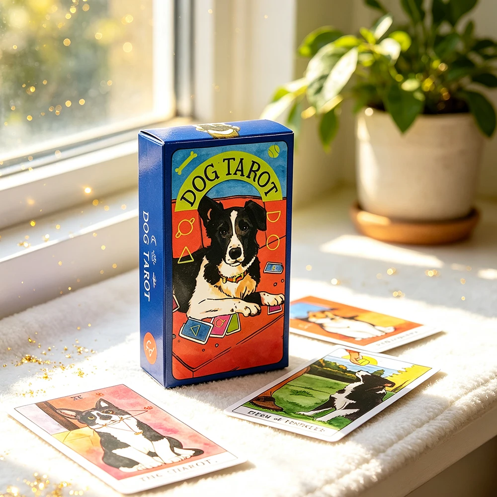 Dog Tarot Cards Cute Dog Theme - đánh giá và giá Board Game Oracle