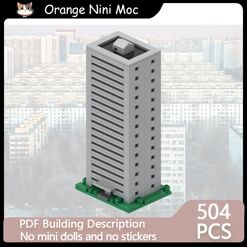 City Street View Model DIY MOC Building Bricks I209A Panel Residential Building Modular Technology Holiday Assemble Toys Suit
