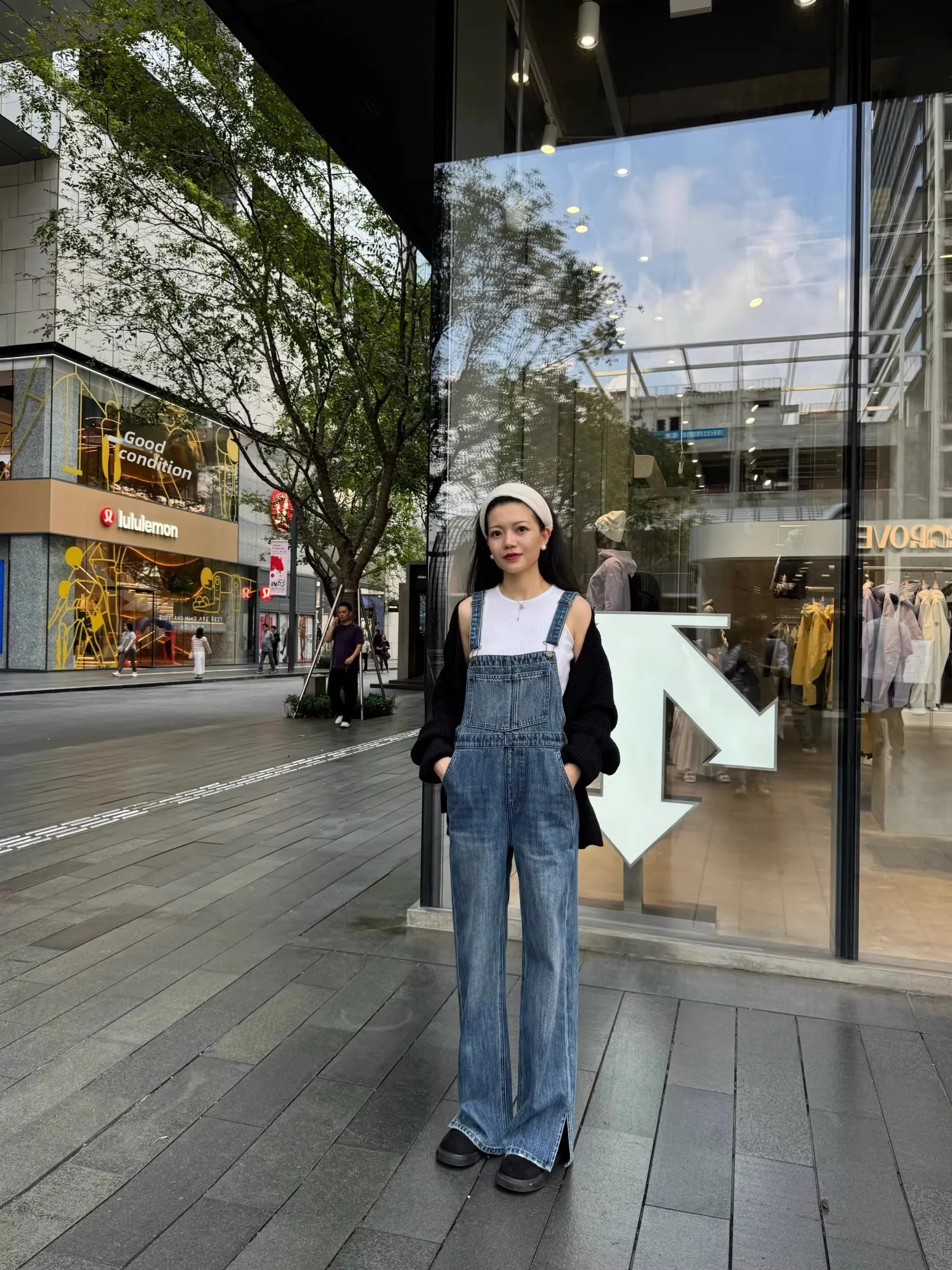 

Повседневные свободные джинсы с боковыми разрезами для женщин, хлопковые джинсовые брюки, удобные, с эластичным поясом, на весну-осень