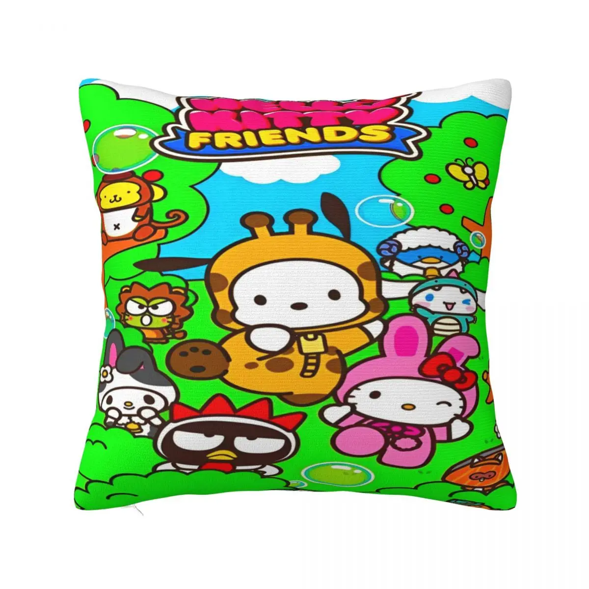 Hello Kitty Melody Pillowcase Merch Printing Polyester Cushion Cover Decorative Throw Pillow Case Cover Home Zipper Multi Size