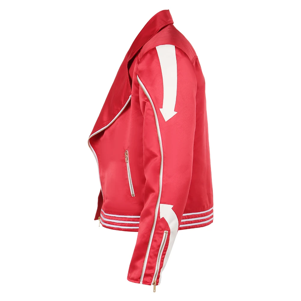 فريدي تأثيري معطف أحمر رائع روك باند زي سترة ملابس علوية هالوين كرنفال حفلة تنكر البدلة للرجال الذكور الكبار