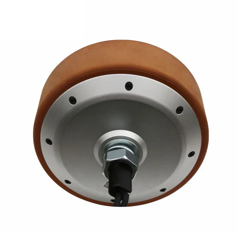 Zhongling 8Inch 800W 48V 300kg Load Waterproof Single Shaft PU Tire DC Wheel Hub Servo Motor With 14bit Encoder For AGV Robot