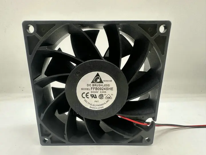 

Delta Electronics FFB0924SHE DC 24V 0.60A 92x92x38mm 2-Wire Server Cooling Fan