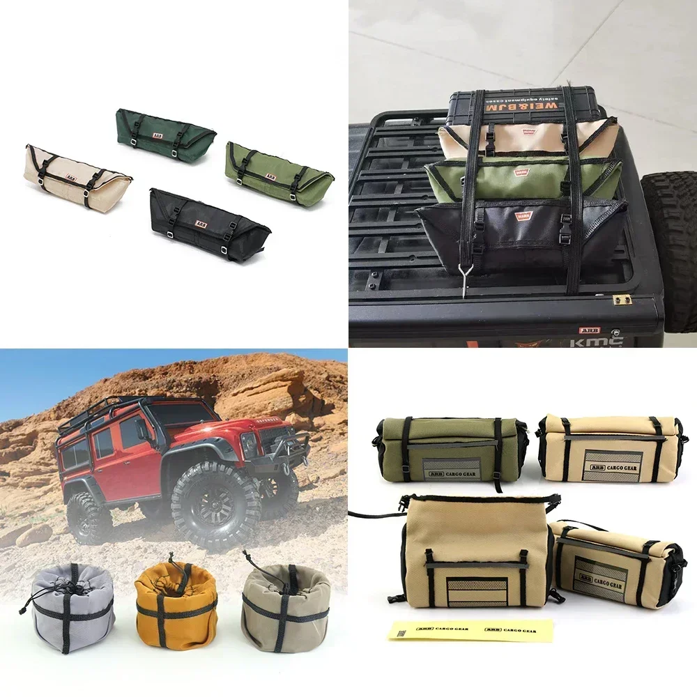 Travel Car Cargo Roof Bag Rooftop Luggage for SCX10 TRX4 D90 1/10 Climbing Spare Ornaments