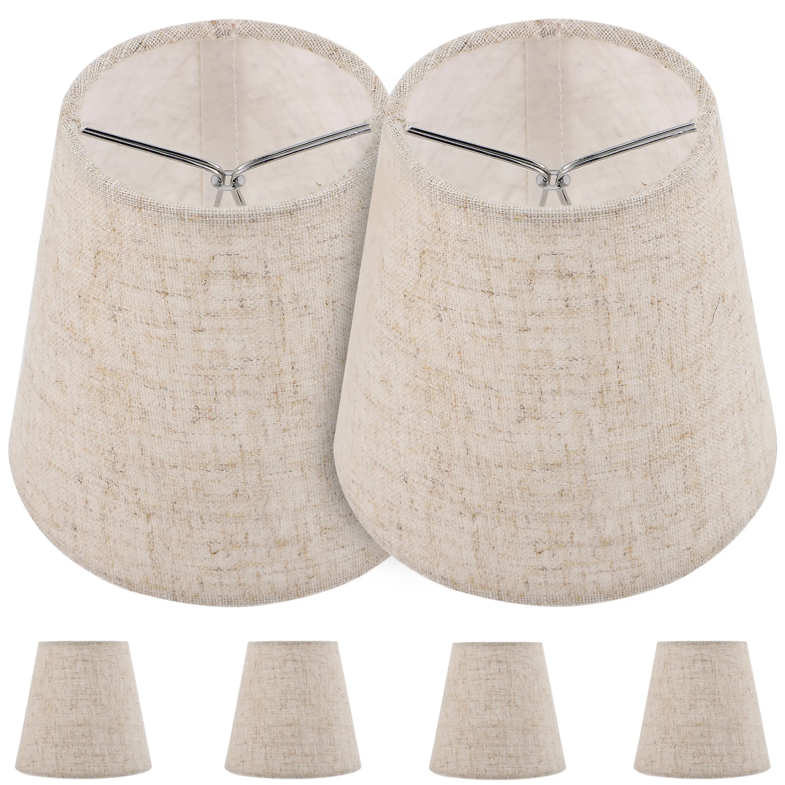 

6pcs Lamp Shade Linen Fabric Cover Replacement Large Cloth Hanging Home Bedroom Office Study Ch Lighting Accessories