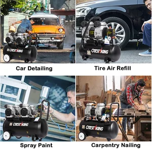 Stille Luftpumpe ohne Öl, Hochdruck, Industrieluftkompressor, Holzbearbeitung tragbare Pumpe, kleiner Luftkompressor, 220 V, 550 W, 1100W 8 Hauptverkaufsluftkompressor ohne Öl - №6