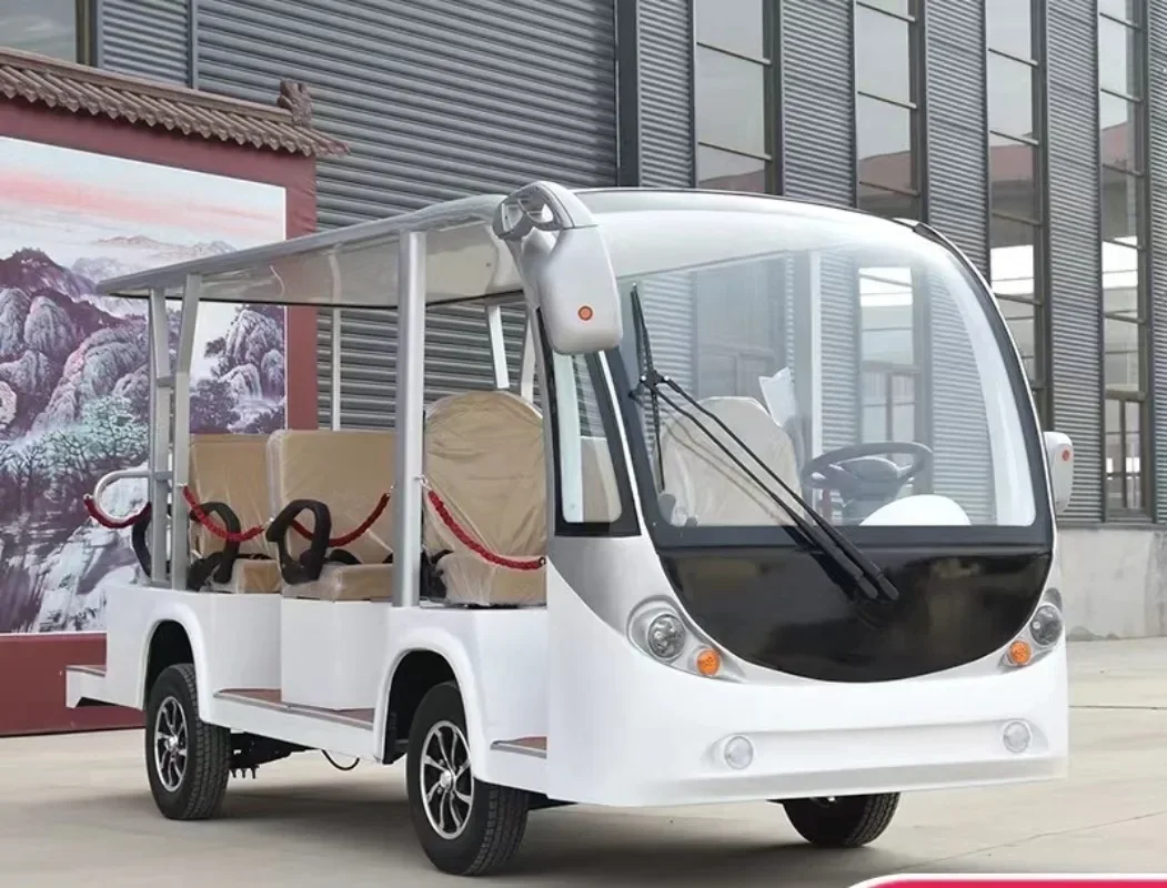 Electric four-wheeled sightseeing car Airport connection Tourist attractions Campus property patrol hotel Sales building viewing