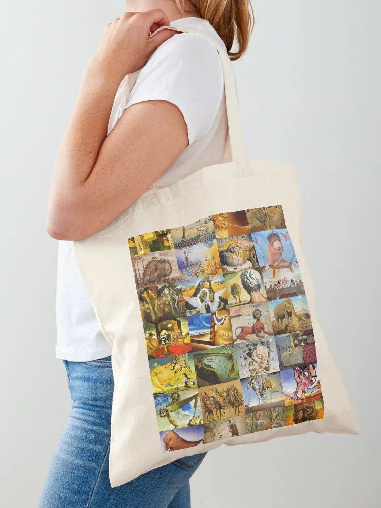 

Salvador Dali Tote Bag hand bag ladies shopper bags for women Handbags women canvas tote bag