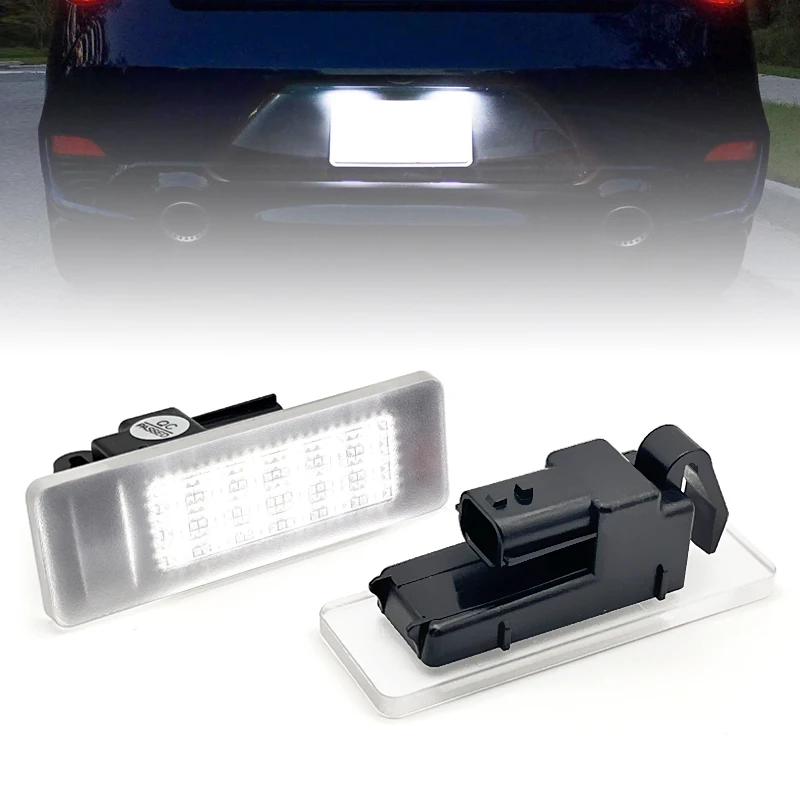 

2Pcs For Renault Clio Espace Koleos Talisman Dacia Duster II Infiniti QX30 QX50 Nissan Leaf GTR White LED License Plate Light