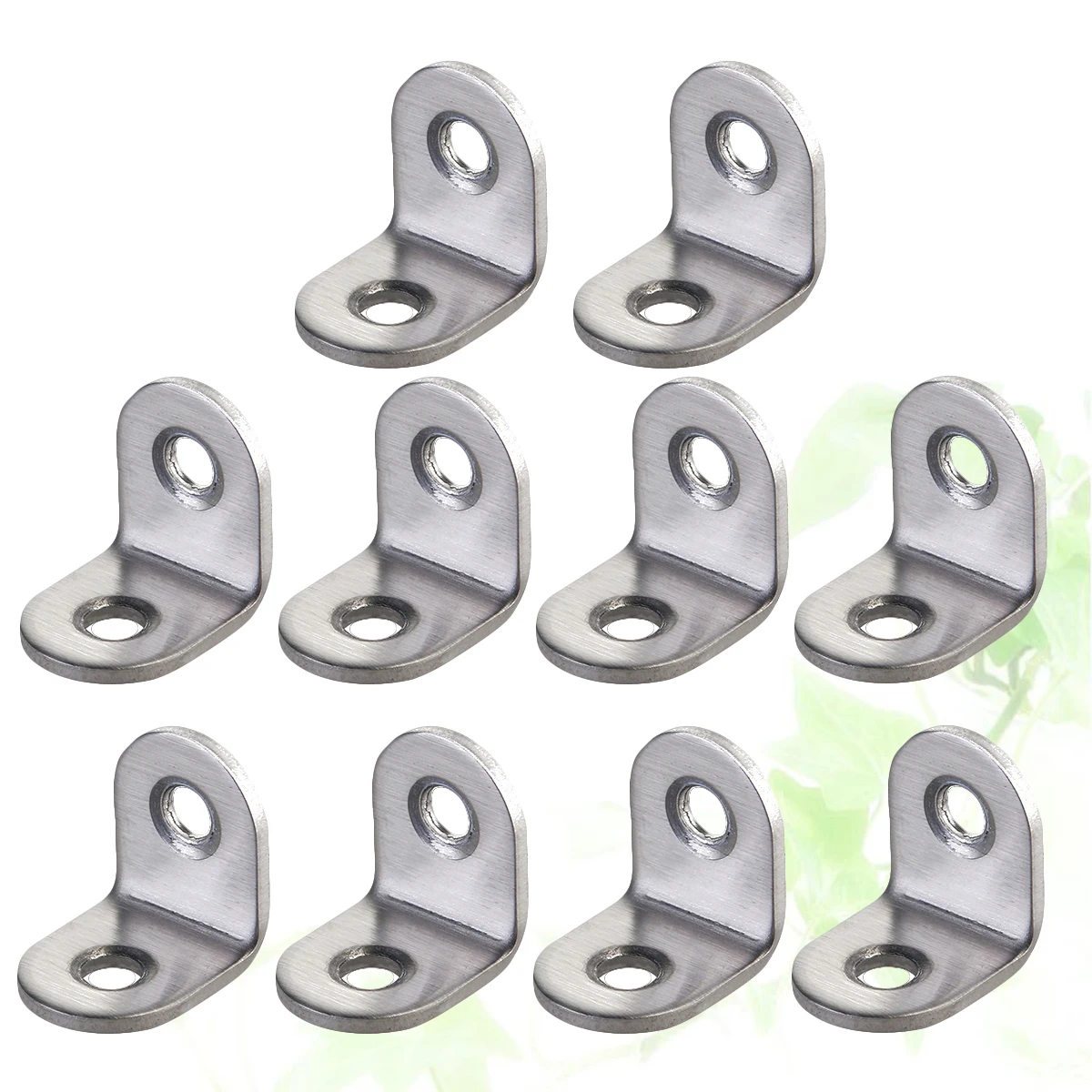 20pcs StainlessSteel CornerBrackets 2mmThickness FurnitureHardware 20mmMetal RightAngleBracket Use SilverColor