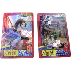 Anime Sexy Nude Collection Card Refractive Color Flash Mai Shiranui Chun Li Big Chested Beauty Signature Card Bronzing Boy Gifts