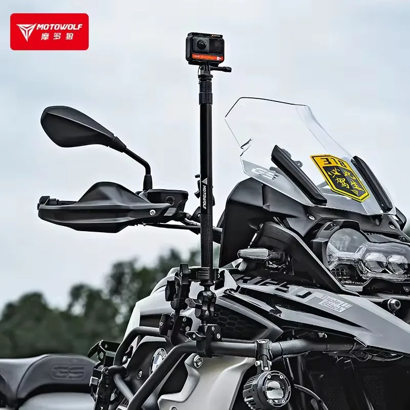Motorbike For GoPro Riding Shooting Bracket Multifunctional Shooting Recorder Bracket Outdoor Riding Camera Selfie Stick Bracket
