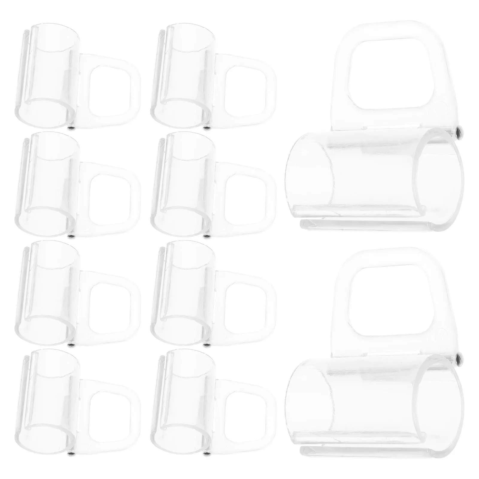 

10Pcs Roller Window Shade Pull Transparent ABS Handle Fits 15Mm Rod Lightweight Convenient Roller Blind Accessories