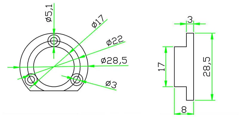 Semicircle Nivel Bubble Level for Total Station 6 Minutes Spirit Level Bead with 3 Mounting Holes Upper Flange Nivel Burbuja