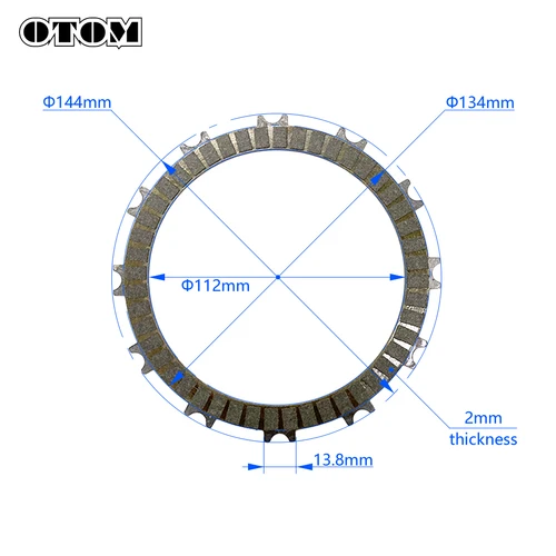 Imagen 2 del producto OTOM 2023 Nuevo disco de revestimiento de discos de fricción de embrague Enduro para moto de cross 54832011100   Para KTM HUSQVARNA GASGAS EXC SX XC XCW TC TE TX EC