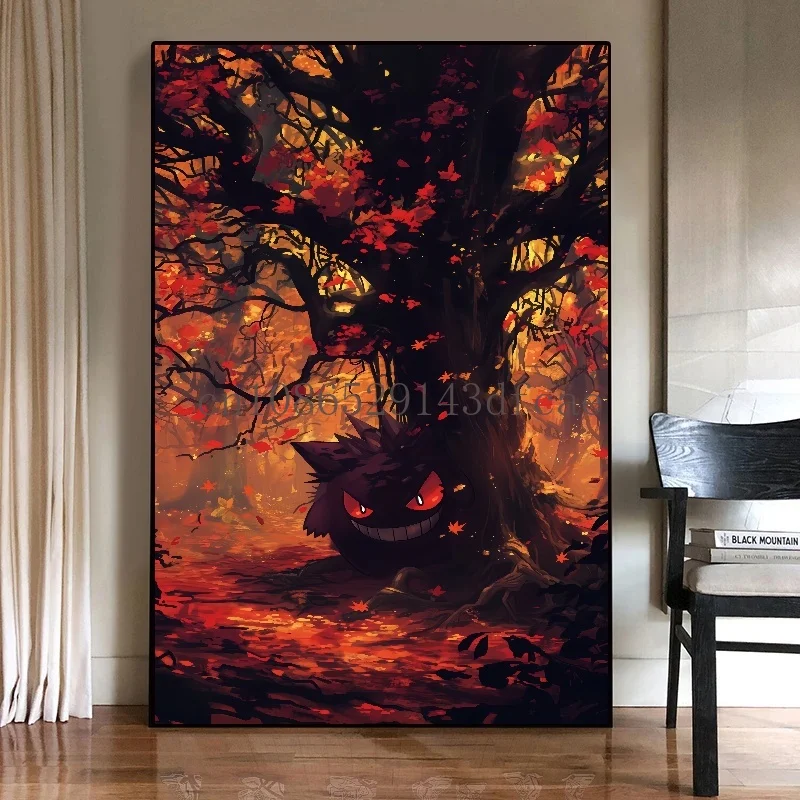 Peinture sur toile de figurines d'anime Pokemon, Pikachu, Charizard, Bulbasaur, Salamèche, affiche, art mural, photo, décoration de chambre à la maison, cadeaux, HD