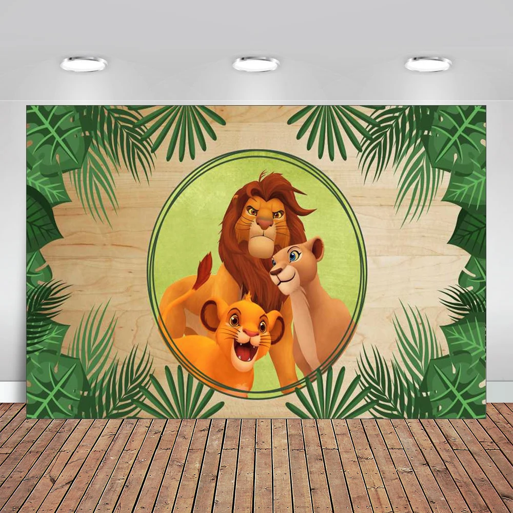 

Photography Background Lion King Party Backdrops Jungle Theme Custom Children Boy 1st Birthday Party Backgrounds Photocall