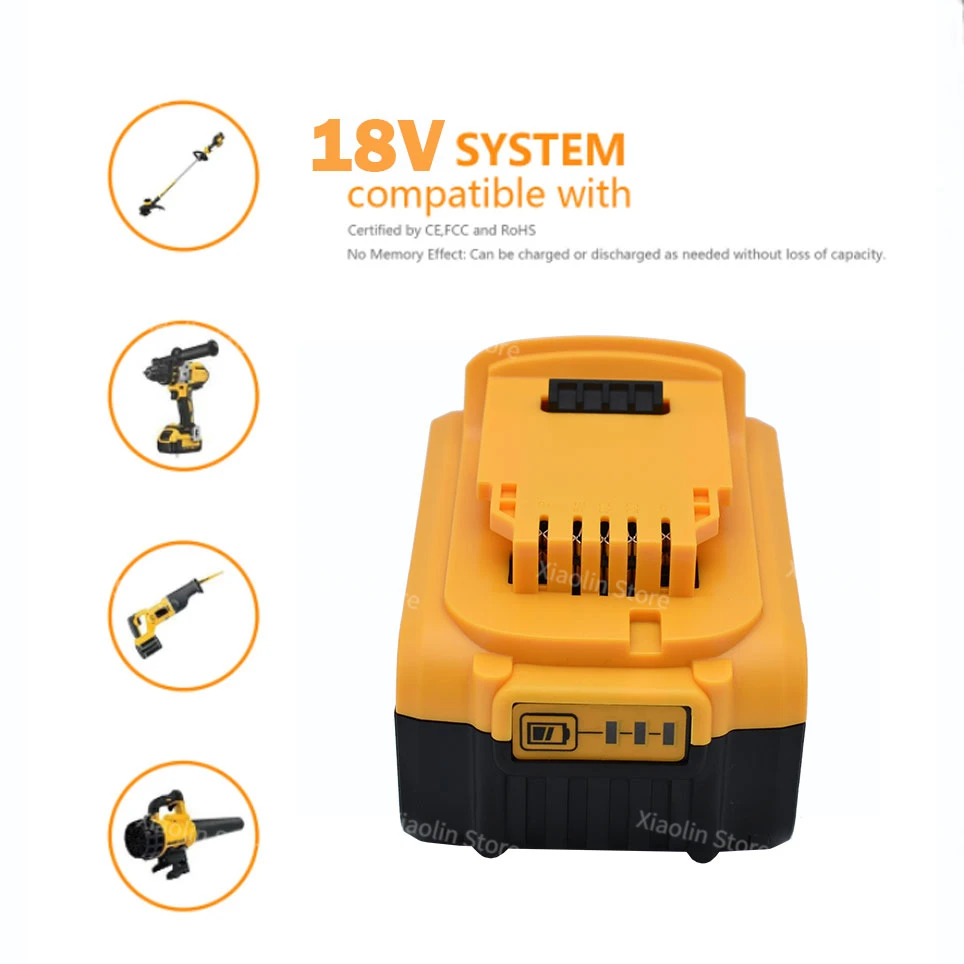 Imagem -06 - Bateria Recarregável da Ferramenta Elétrica 18v 6000mah Dcb184 Dcb184b-xj Dcb180 Dcb181 Dcb182 Dcb183 Dcb185
