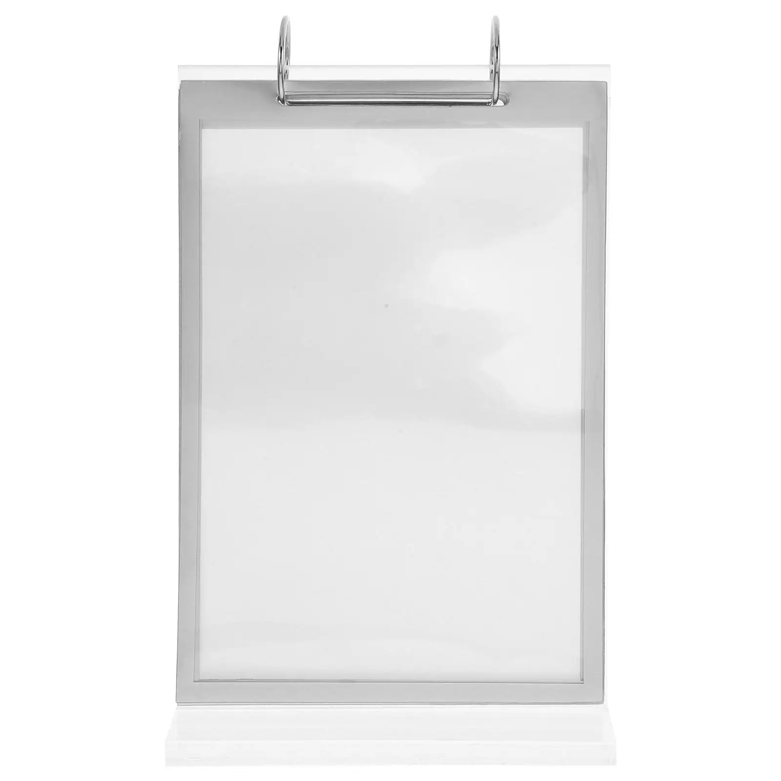 Acrylic Flip Page Menu Display Stand High Transparency Table Top Sign Holder Compact Size Easy Setup Card Rack
