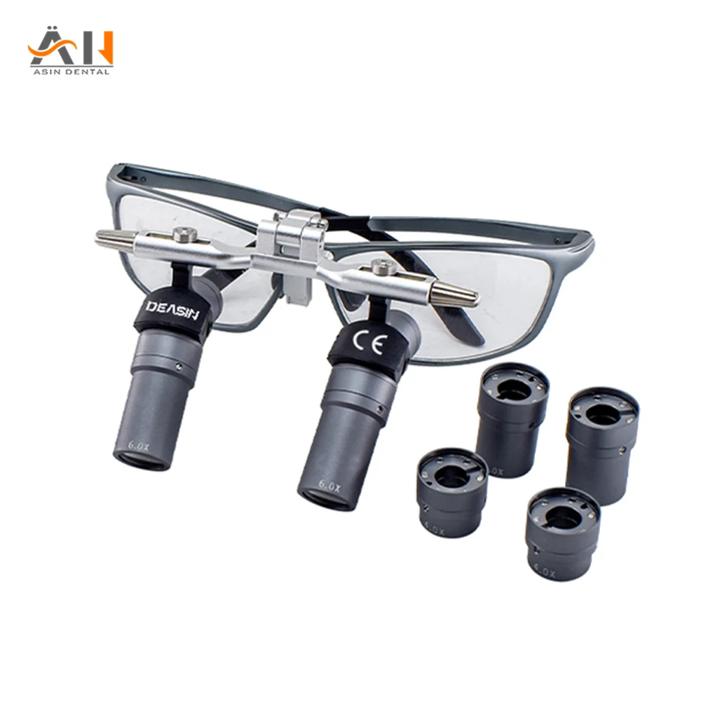 4X 5X 6X Dental Loupes Magnification 48° Adjustable Angle Dentist Surgical Medical Loupes