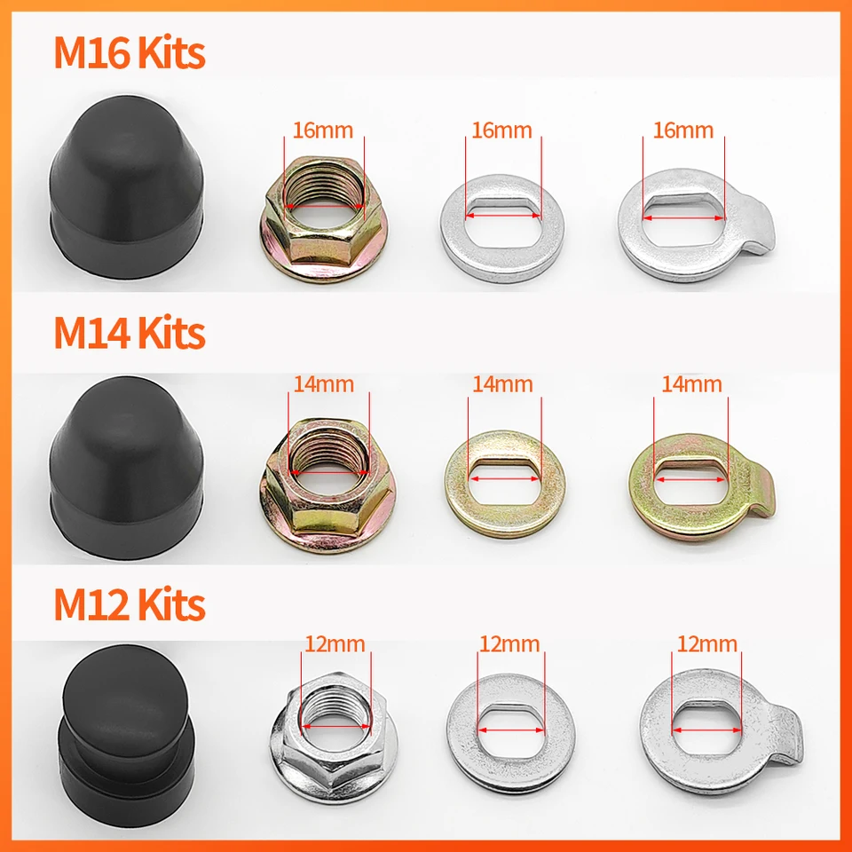 Excellent E bike Hub Motor Axle for M14 Accessories Nut Washer Spacer Nut Cover Excellent E bike Hub Motor Axle for M14 Accessories Nut Washer Spacer Nut Cover