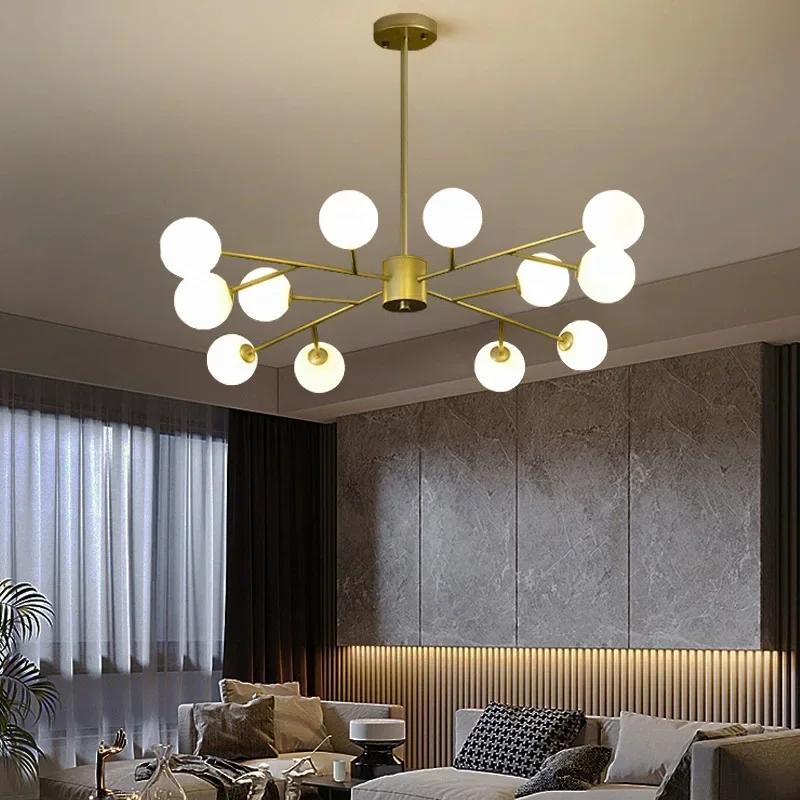 SANDYHA صالون قلادة LED أضواء الموضة الحديثة بسيطة ماجيك فول لغرفة الطعام فندق قاعة غرفة نوم تركيبات إضاءة ديكوريّة