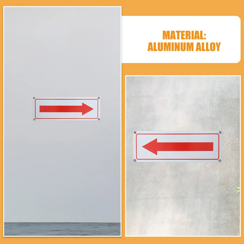 2Pcs Metal Arrow Signs Metal Construction For Safety Officer Directional Markers Reflective Aluminum School Factory