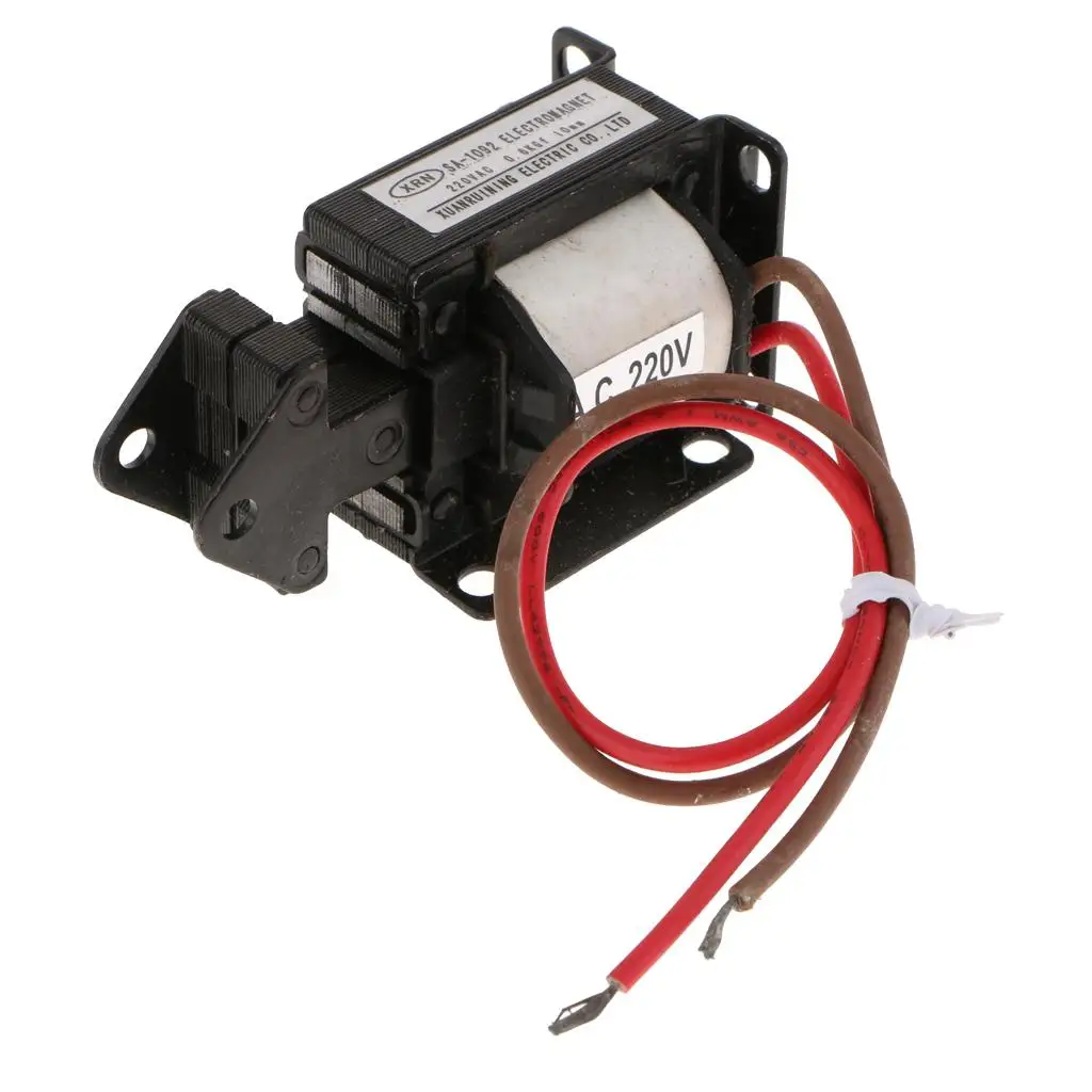 AC Tractive Solenoid Electromagnet 220V Durable Metal Stroke 10mm for Manufacturing Machinery