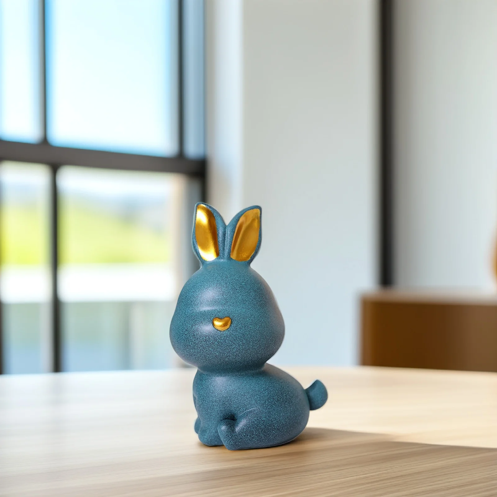 Entzückender Hasen-Münzbank, hochwertiger Spartopf aus Kunstharz für Kinder, Desktop-Dekoration, niedliches Geldaufbewahrungsglas für Zuhause