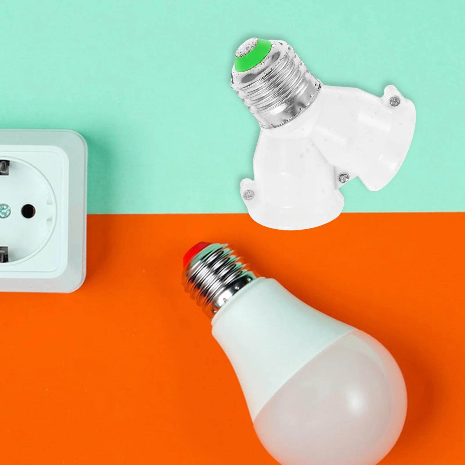 

4 pcs E27 Lamp Extender Dual Light Bulb Adapter Splitter Socket Extension Holder For Led Bulbs Ceiling Lights Easy Install Long