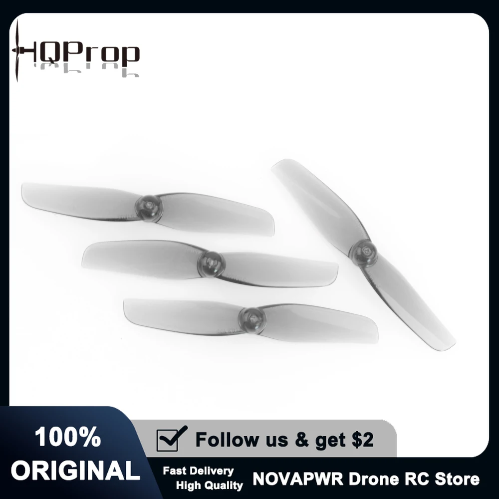 

HQProp 51mmx2 2Inch 2-Blade Light Grey Propeller High Efficiency for Whoop FPV Drones