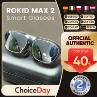 Rokid Max 2 smart glasees AR AI bluetooth lunettes connectées OLED Display Myopia Adjustable (0-600D), 120Hz with Android & PC