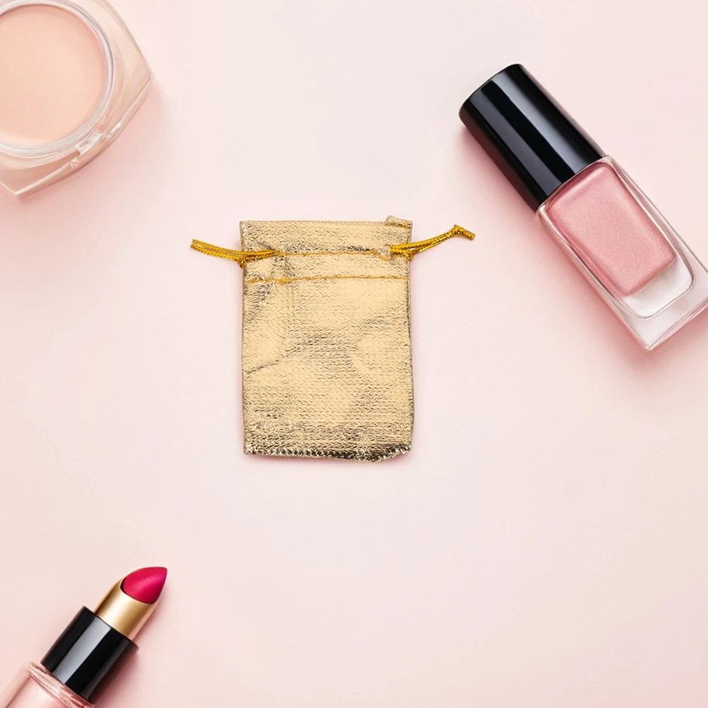 

100 Pcs Party Gift Packaging Bags Jewelry Storage Mini Drawstring Pouch Small Fabric Wedding
