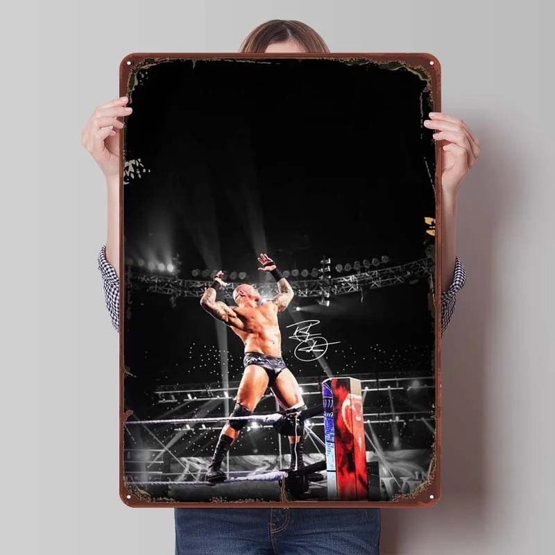 Randy Orton Metal Sign Sports Poster Vintage Room Decor Men Customizable Tinplate Signs for Wall Art Decoration Art of Murals