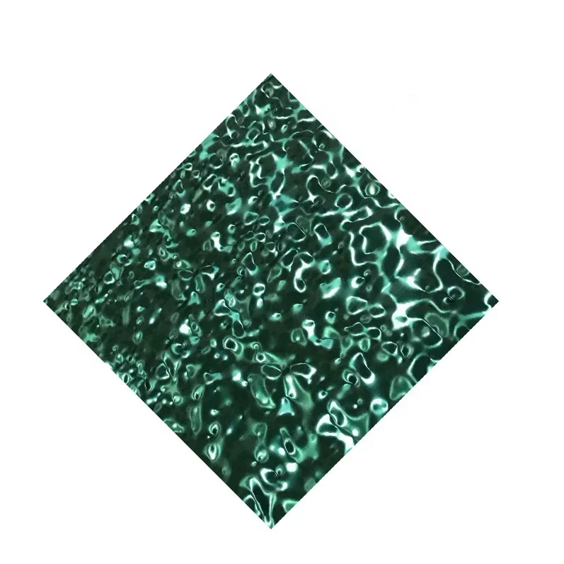 Dimple Stamped metal 201 Rippled Water Wave Bright Finish Corrugated  sheet 304 Stainless Steel decoration Sheet