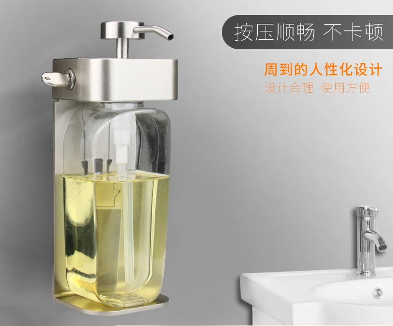 

Hotel Bathroom Wall Mounted Double Head Engineering Grade ABS Plastic Manual Soap Dispenser