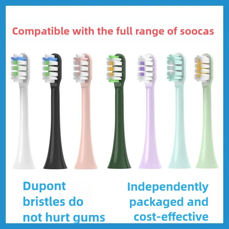 Compatible With SOOCAS Suji Electric Toothbrush Head X1/X3U Soft Bristle/X5/V1V2 Sonic D3 Replacement Universal Toothbrush Head