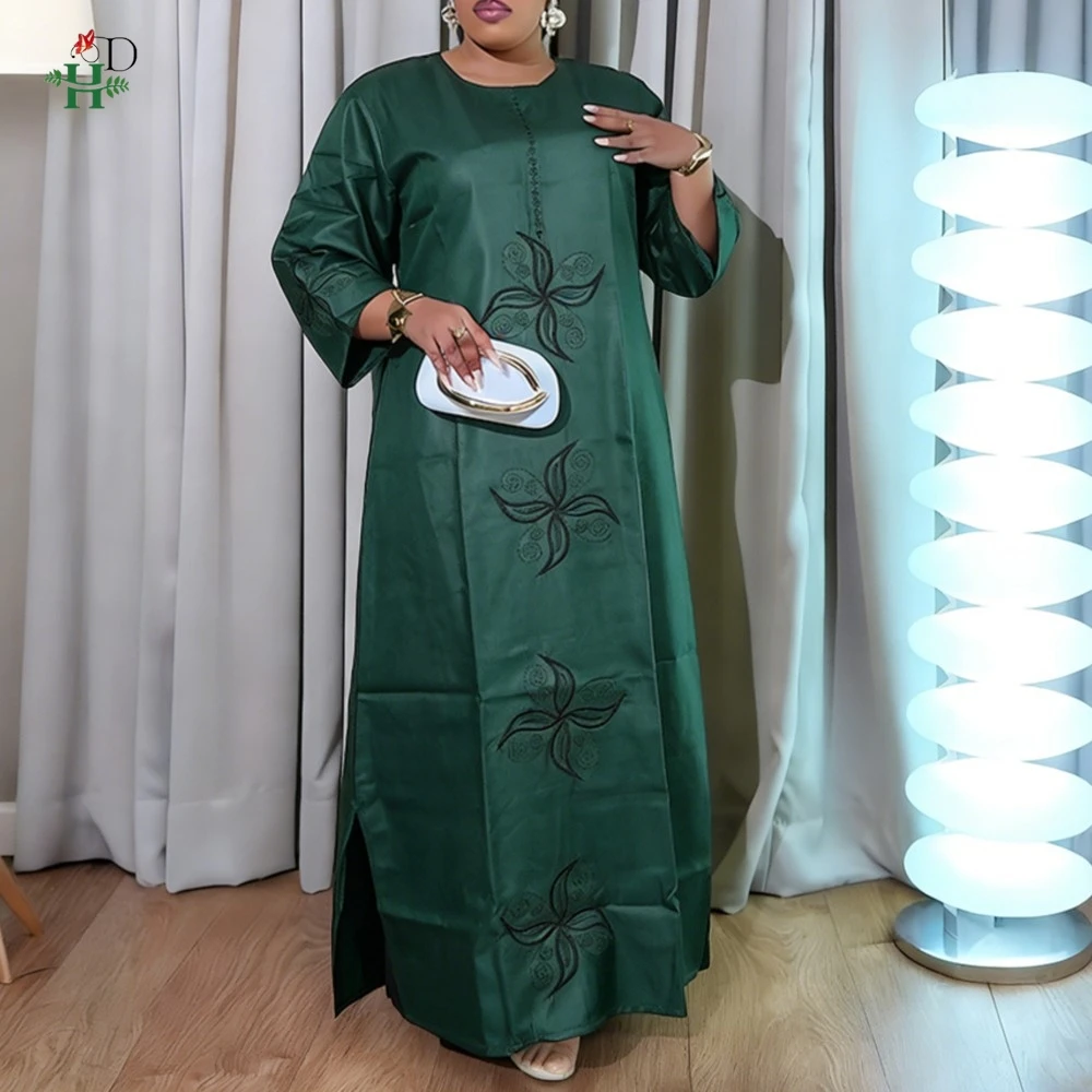 H&D 2022 Damen-Kleid in Übergröße, afrikanische Kleidung für Frauen, Kleider, Hose, Schal, Anzug, 3-teiliges Set, traditionelles Südafrika-Kleid